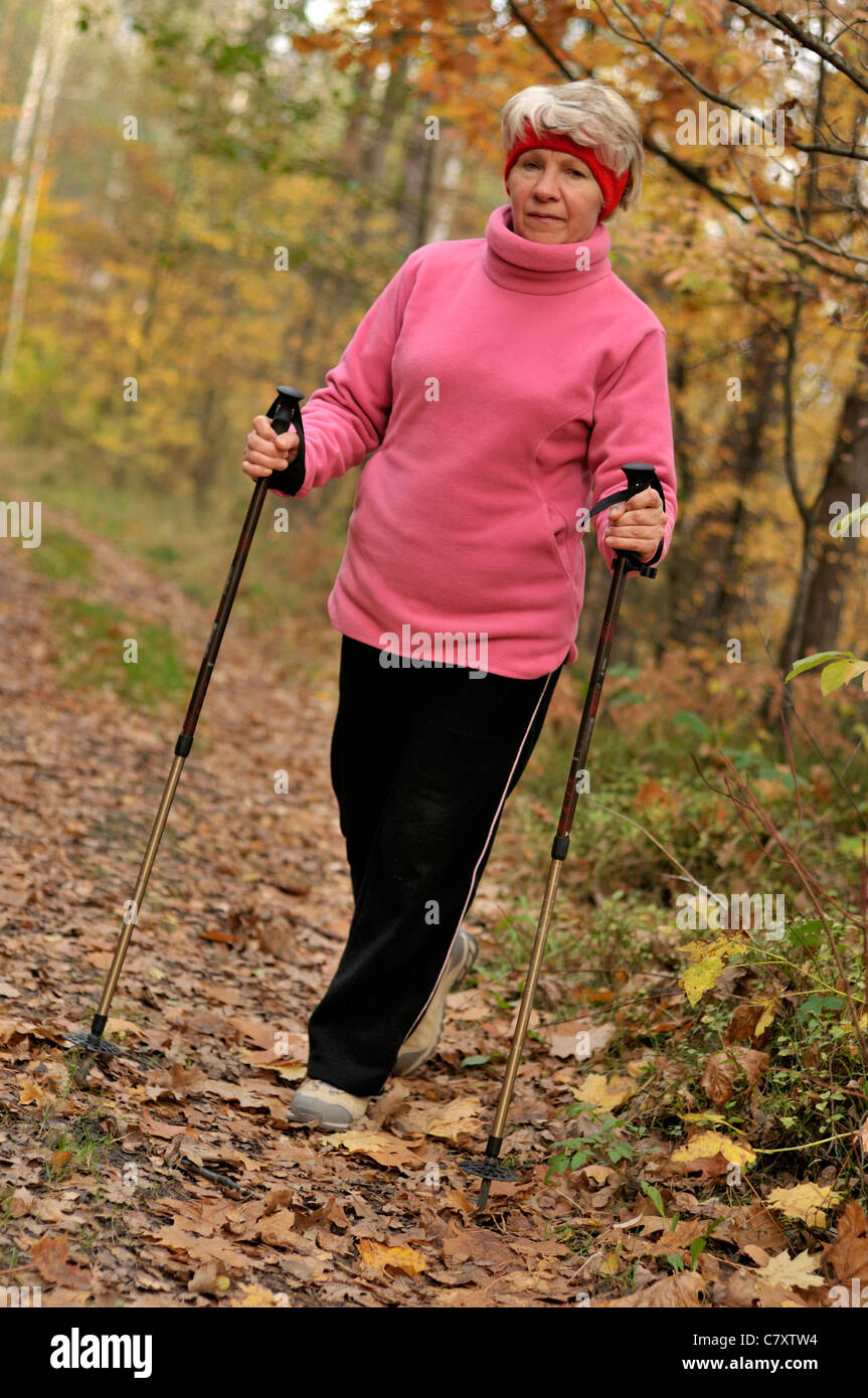 Action nordic walking outdoor hi-res stock photography and images - Alamy