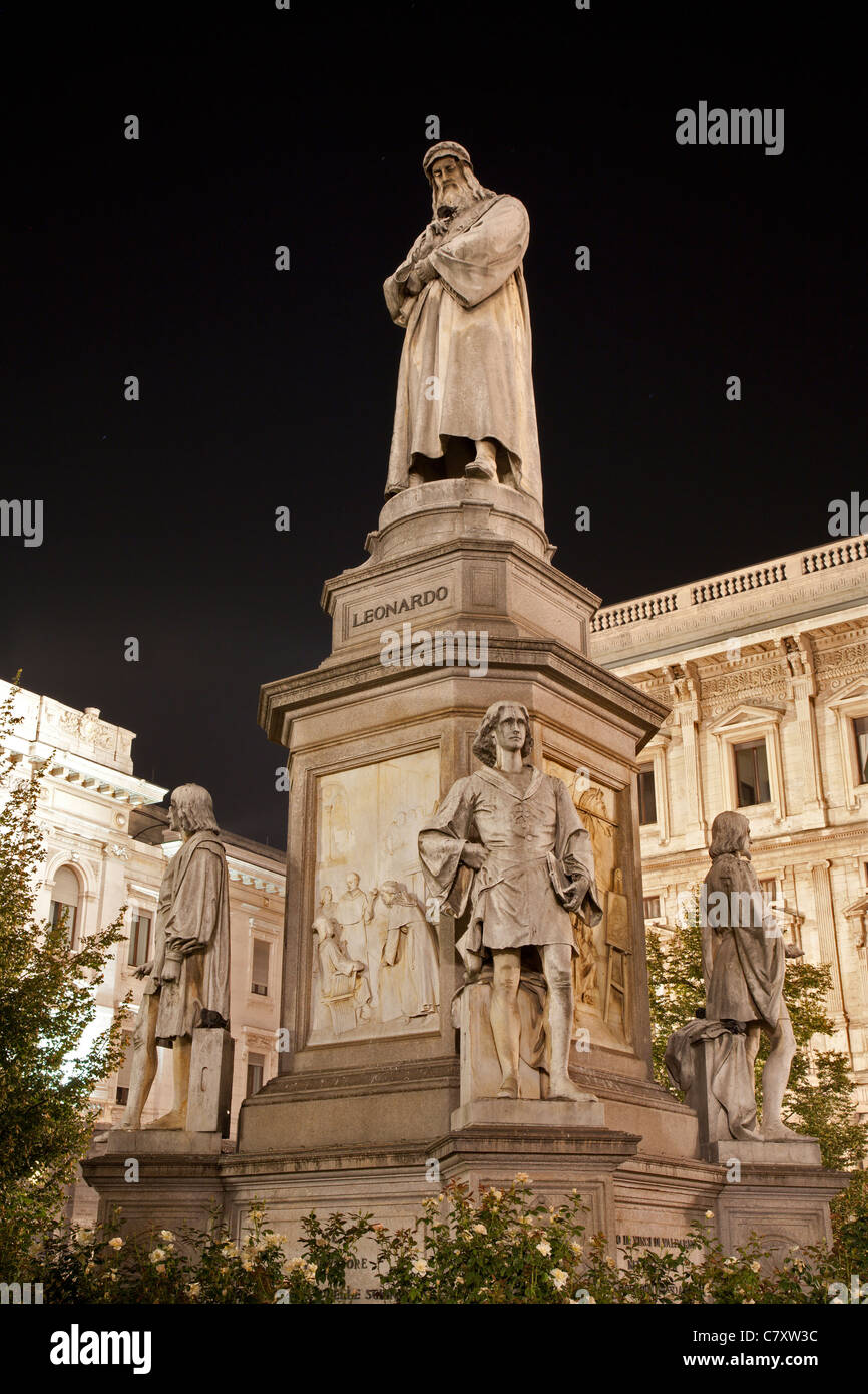 Milan - Leonardo da Vinci landmark Stock Photo