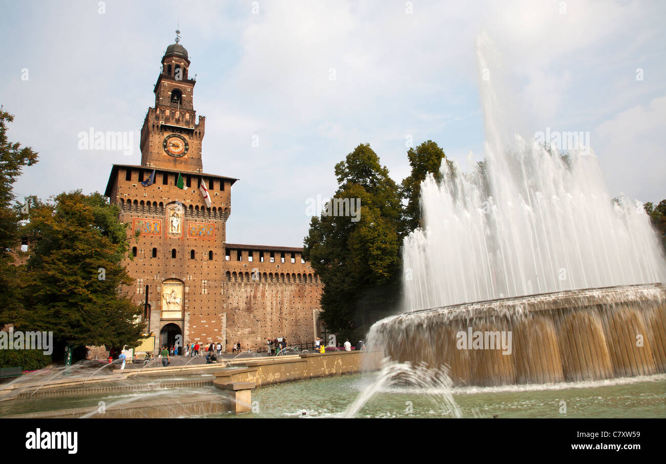 Milan - Sforza castle Stock Photo - Alamy