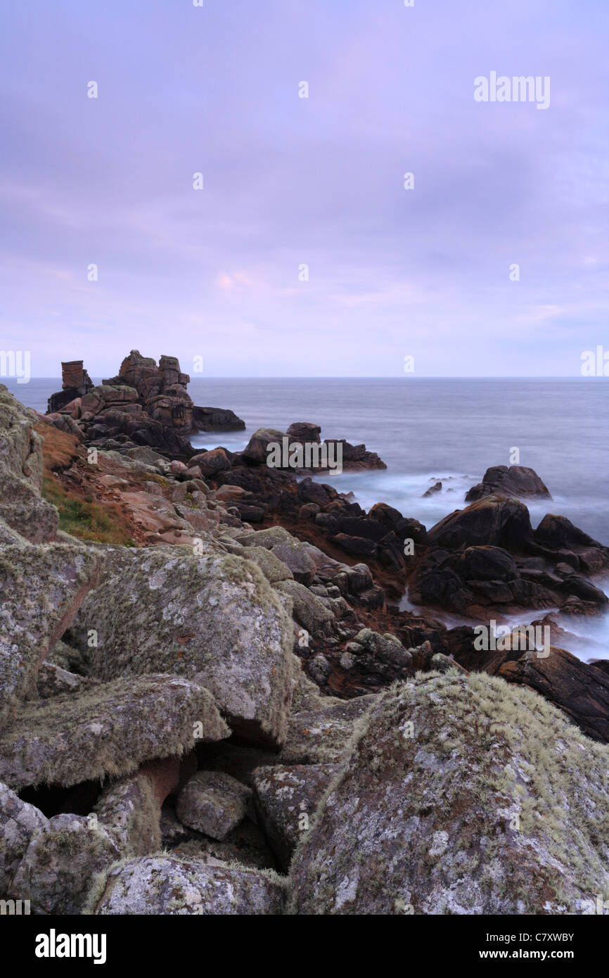 Peninnis Head, St Mary's Isles of Scilly, Rocky shore. Stock Photo