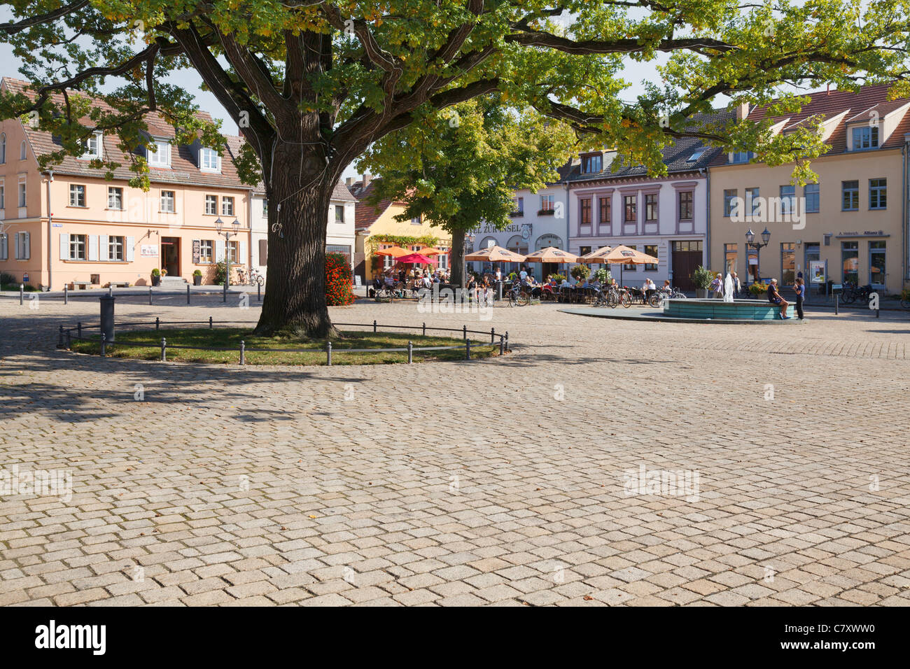 Am Markt, Werder Havel, Brandenburg, Germany Stock Photo