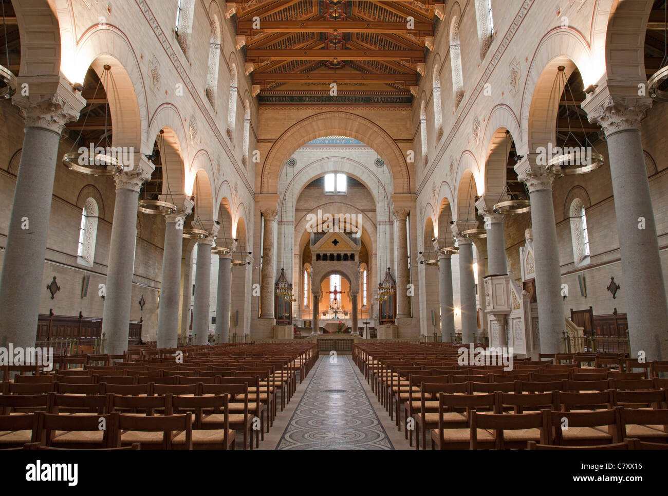 Paris - interior of Saint Francois Xavier church Stock Photo