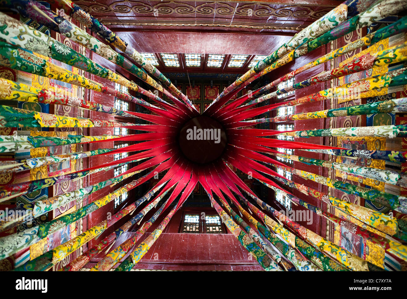 The Amarbayasgalant Monastery Main Building Have Ceiling