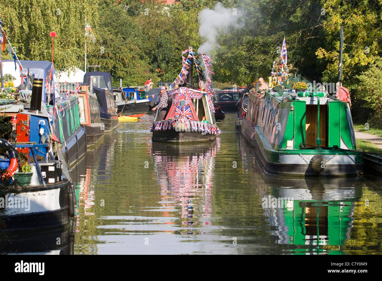 Canal Boats at the Canal day Celebrations in Banbury England Stock Photo