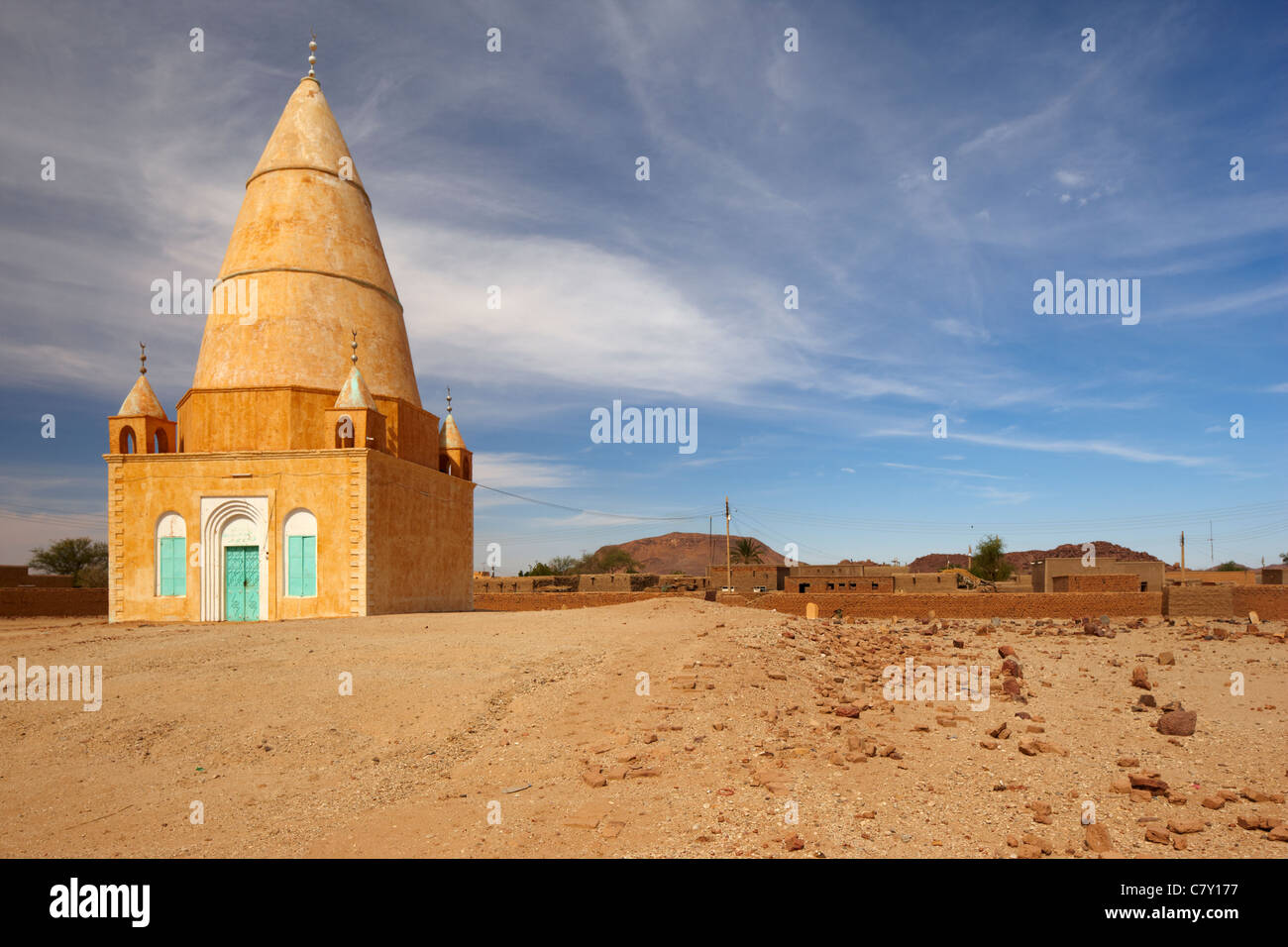Abdallab Manjil Tomb in Qarri, Northern Sudan, Africa Stock Photo