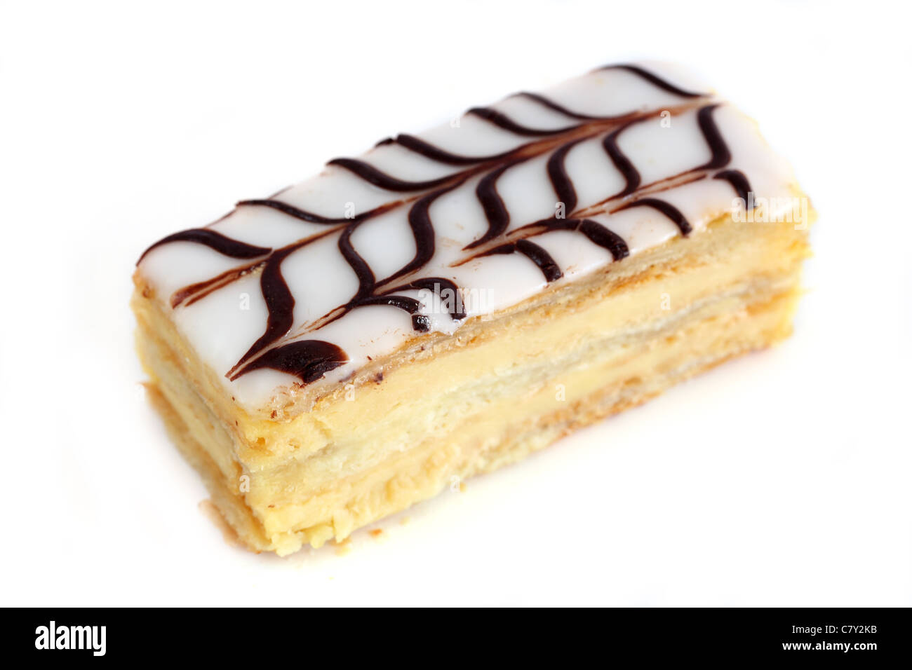 Mille-feuille Chocolate layer cake Stock Photo