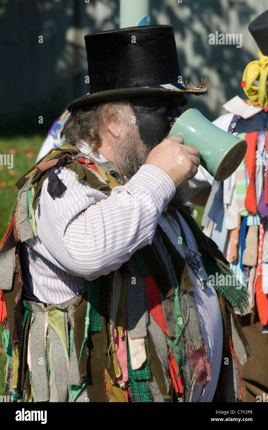 Morris dancer British folk dance Armaleggan Stock Photo Alamy