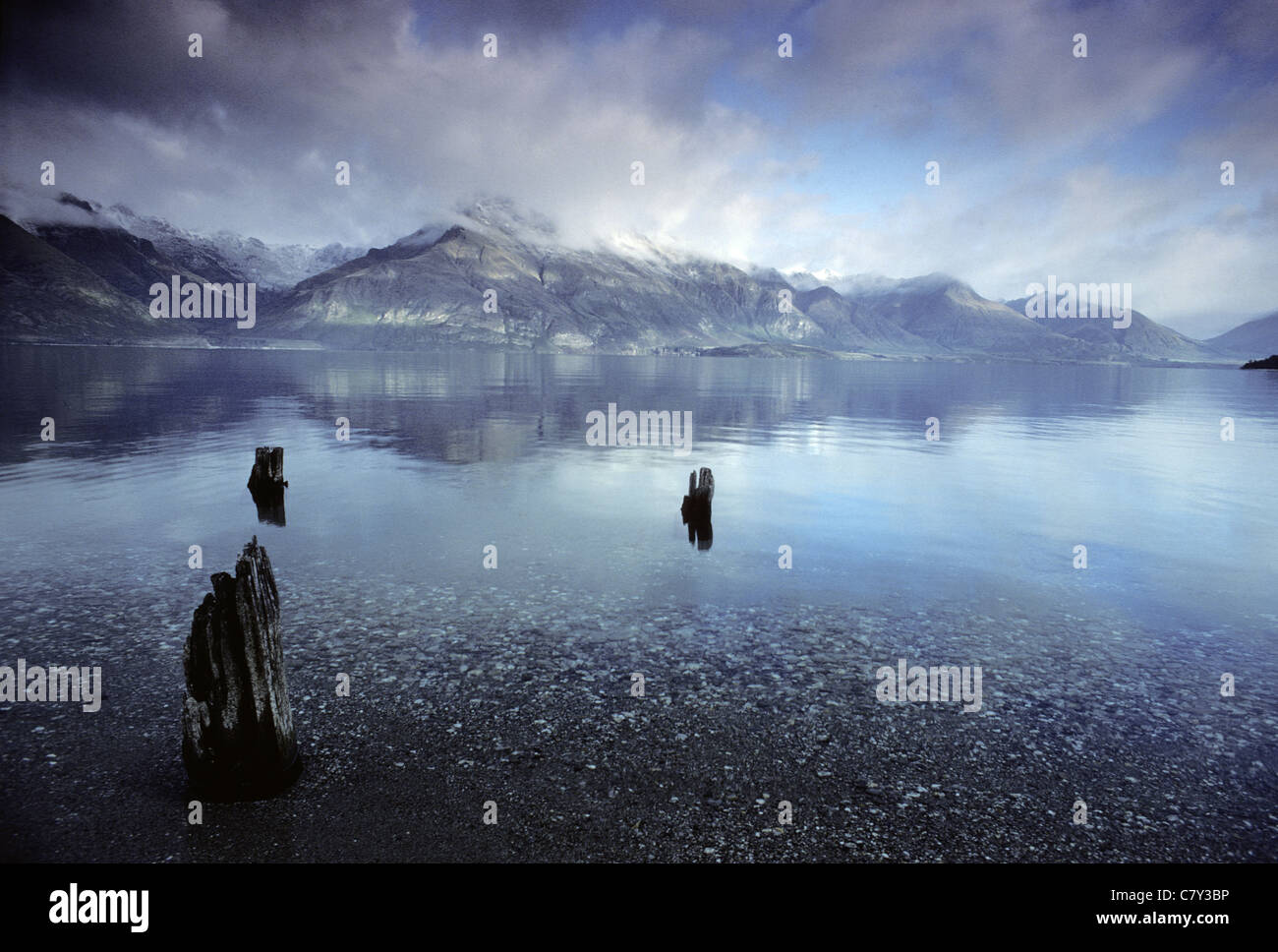 New Zealand, South Island: Queenstown on Wakatipu Lake Stock Photo - Alamy