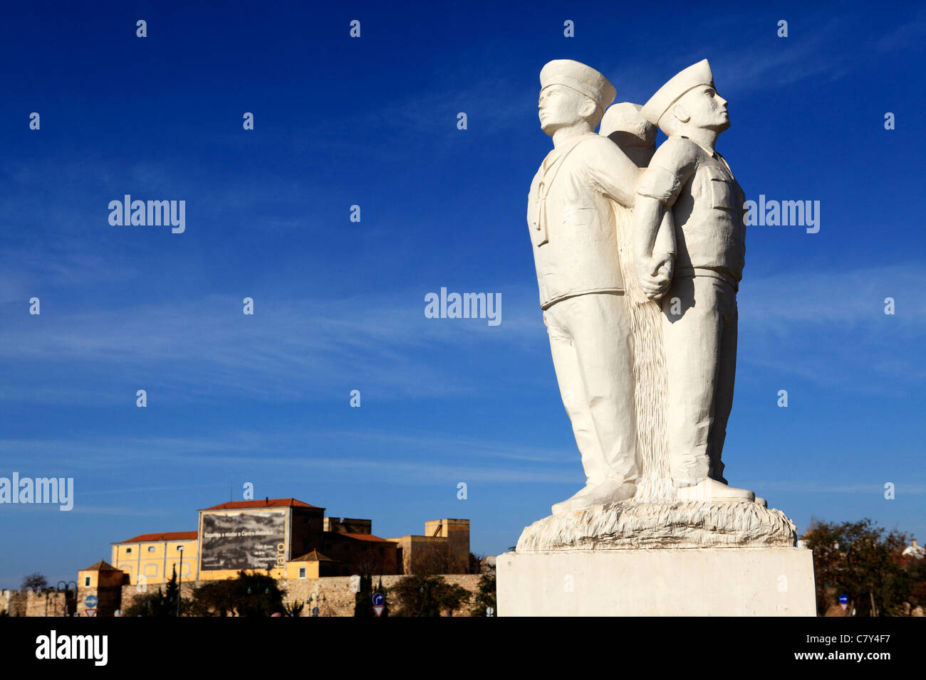 A war memorial in honour of servicemen lost during Portugal's colonial wars. Stock Photo