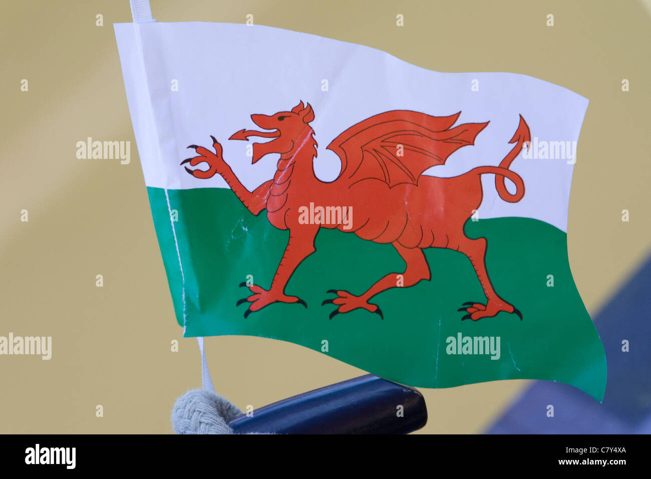 The Flag of Wales 'Baner Cymru Y Ddraig Goch' Stock Photo