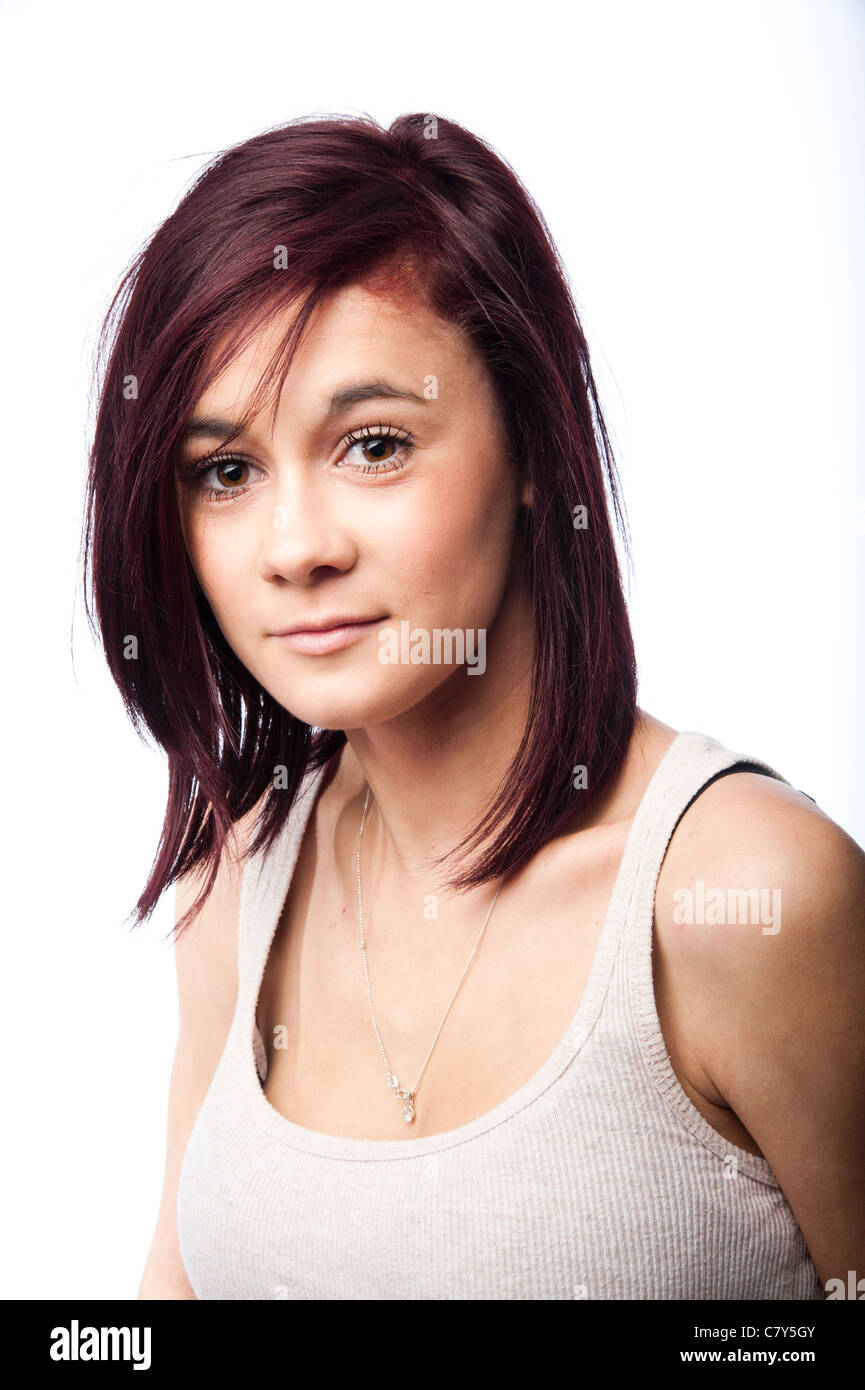 A 14 15 year old caucasian teenage girl , UK Stock Photo