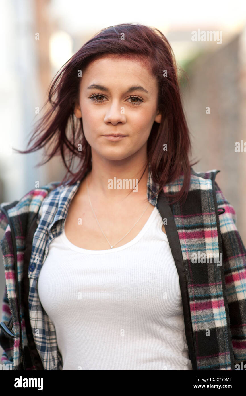 A 14 15 year old Caucasian teenage girl , UK Stock Photo
