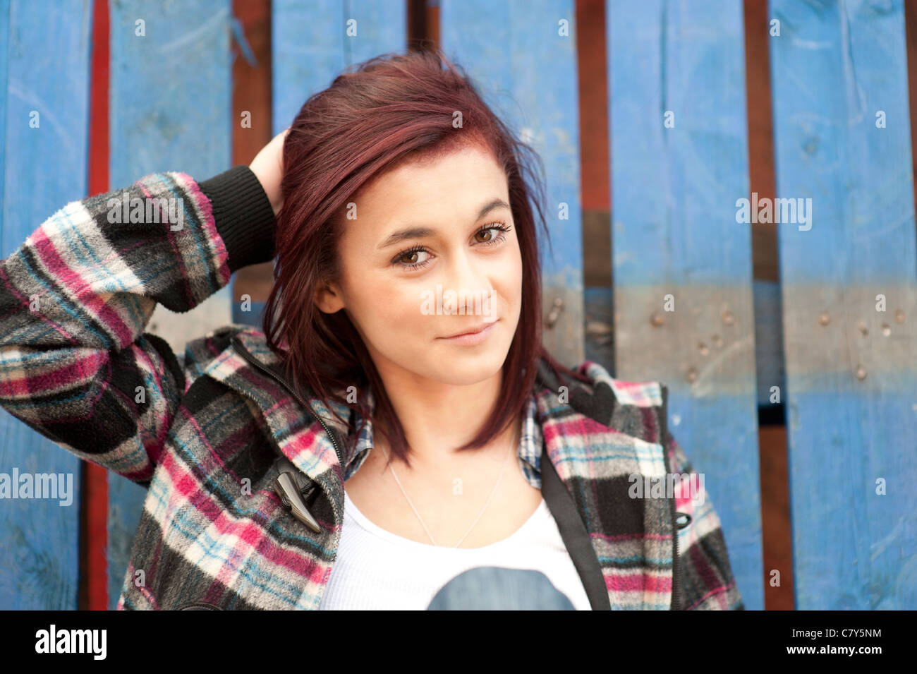 A 14 15 year old caucasian teenage girl , UK Stock Photo