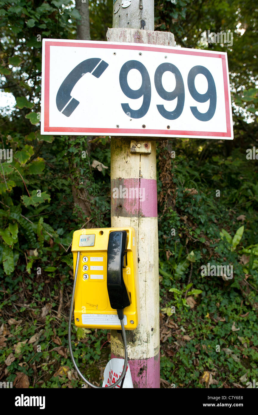 A BT 999 emergency telephone UK Stock Photo