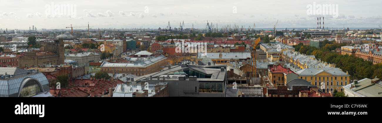 Panorama building and roof St. Petersburg Russia Stock Photo
