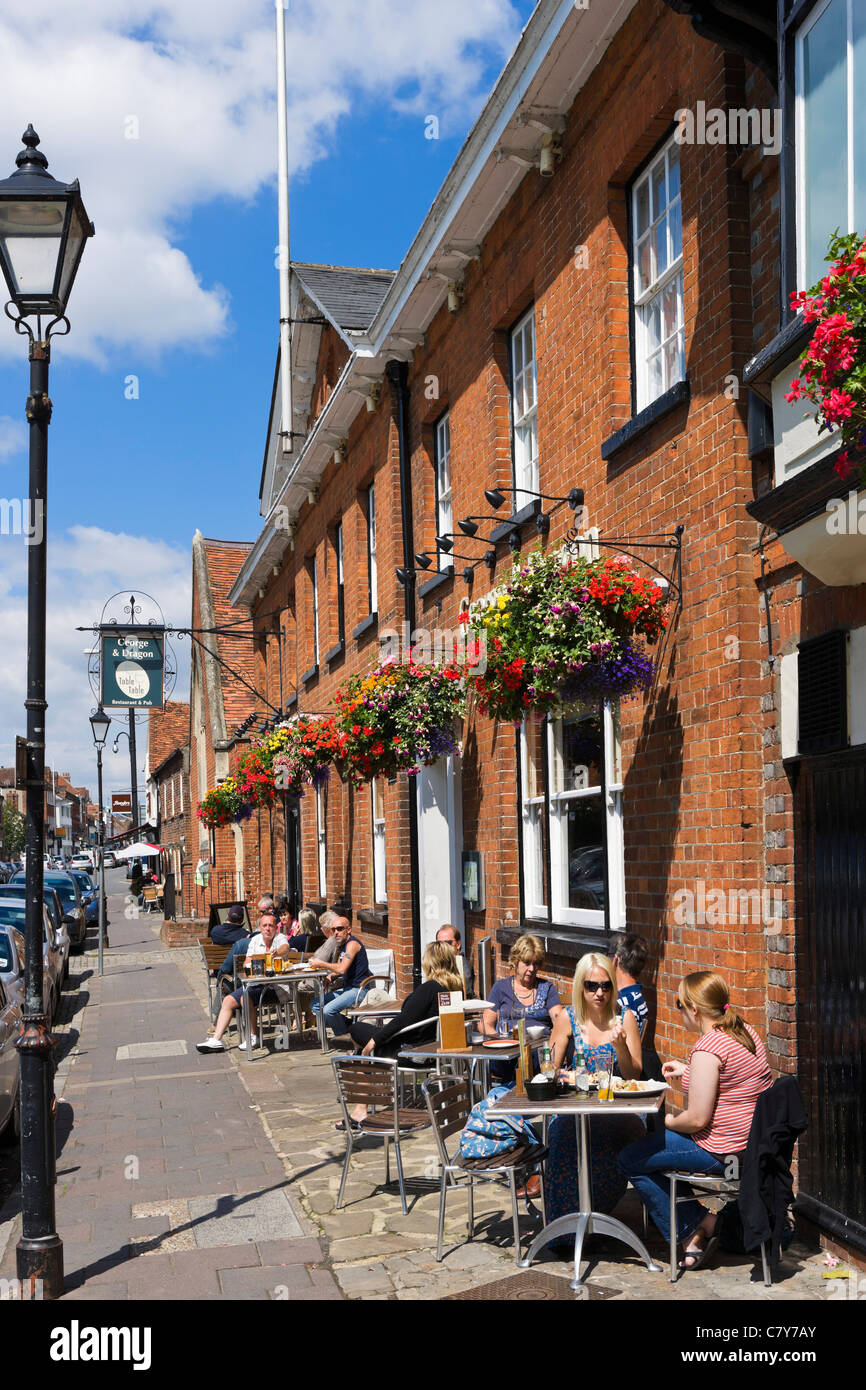 George and Dragon pub on the High Street, Marlow, Buckinghamshire, England, UK Stock Photo