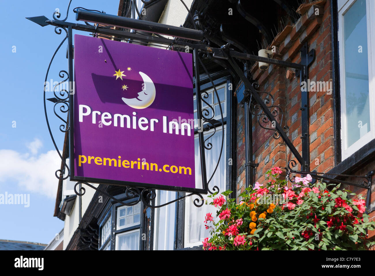 Premier Inn Hotel on the High Street in Marlow, Buckinghamshire, England, UK Stock Photo