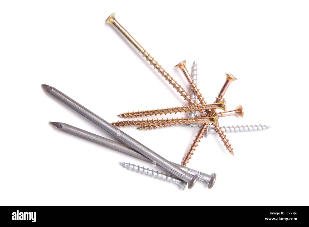 Screws and nails Stock Photo Alamy