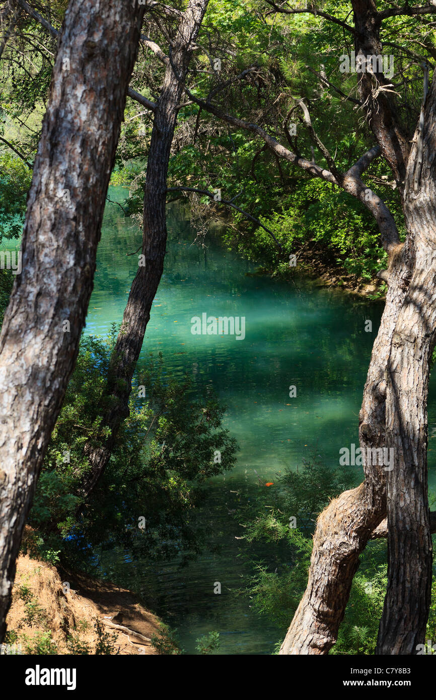 Area of the Seven Springs in Rhodes, Greece Stock Photo - Alamy