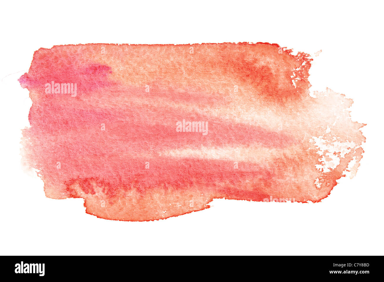 Red watercolor brush strokes with space for your own text Stock Photo