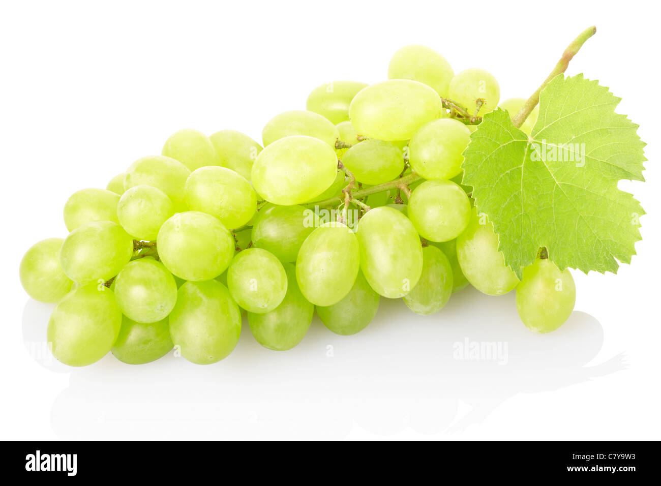 Fresh green grape isolated Stock Photo