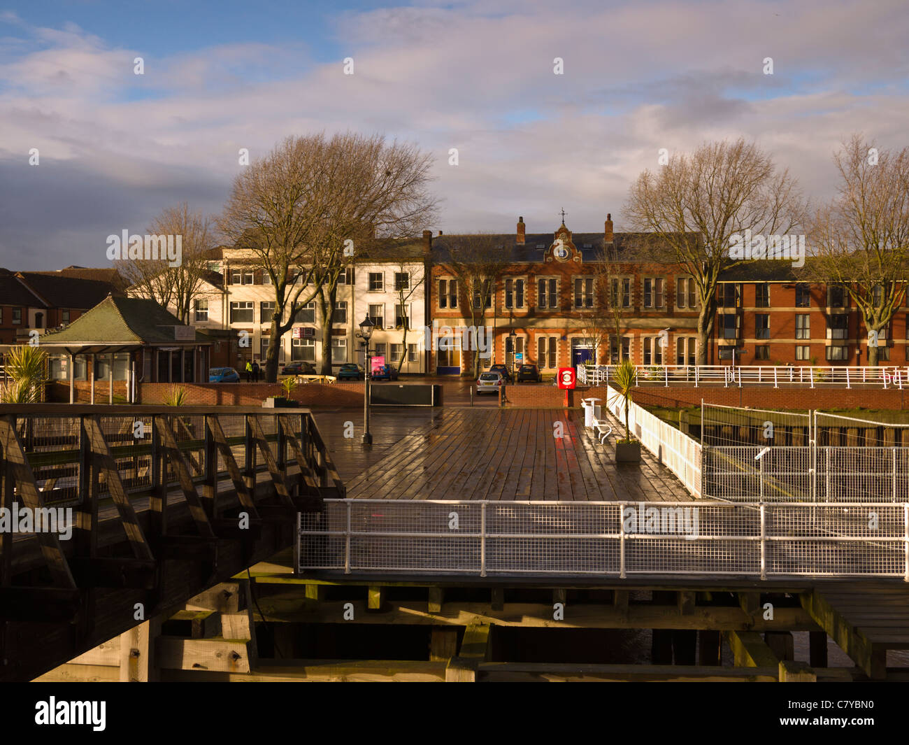 Hull waterfront on the River Humber, East Yorkshire, England Stock