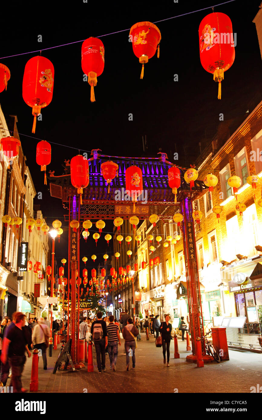 Red lanterns in Chinatown, London, England Stock Photo - Alamy