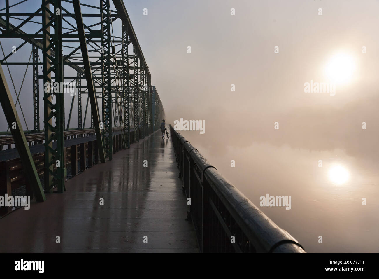 Bridge over the Delaware River connecting Lambertville, New Jersey and