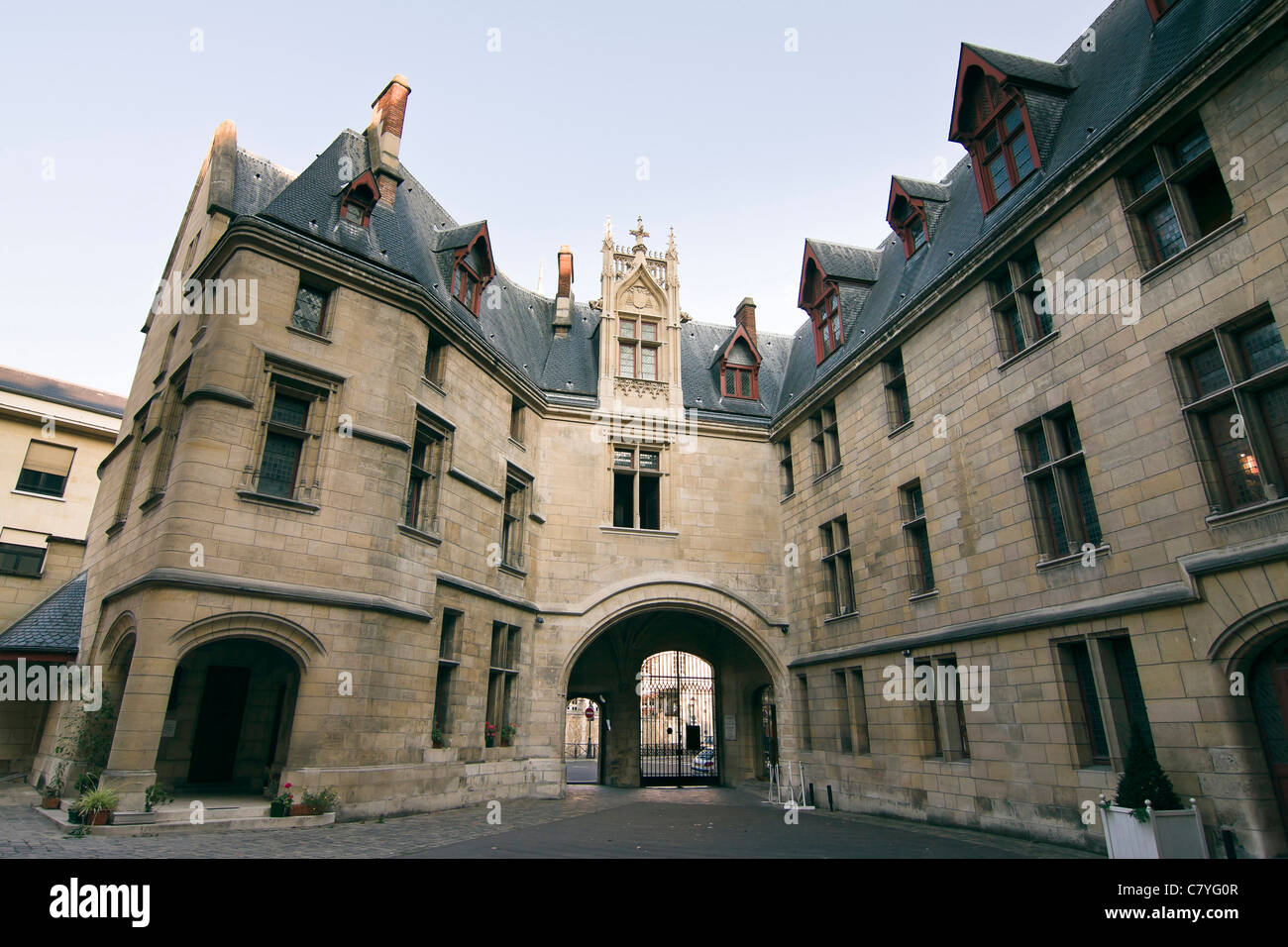 The Hotel de Sens (15th century), home of the Forney Library, in Le Marais district - Paris, France Stock Photo