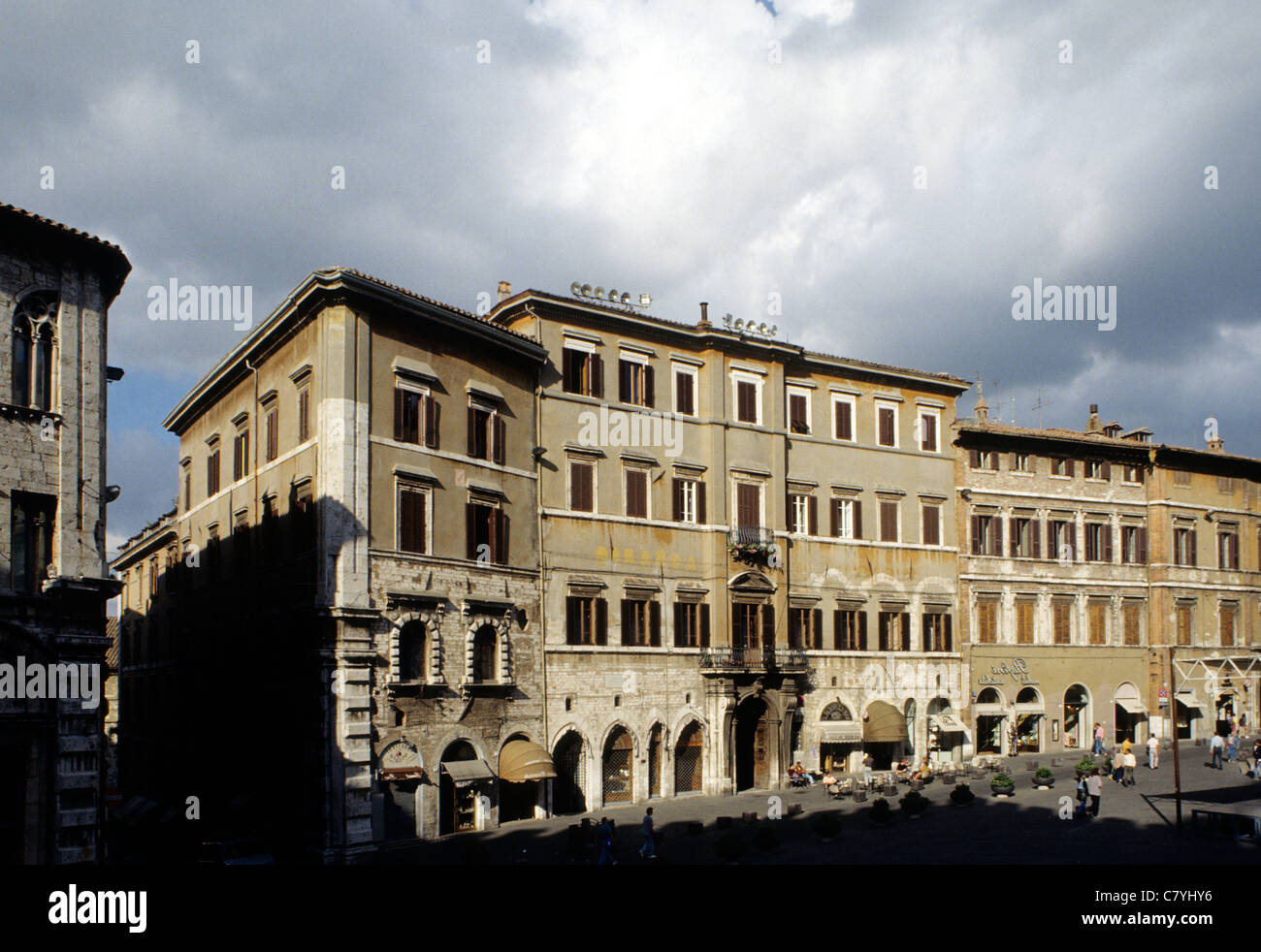 Italy, Umbria, Perugia, IV Novembre square Stock Photo