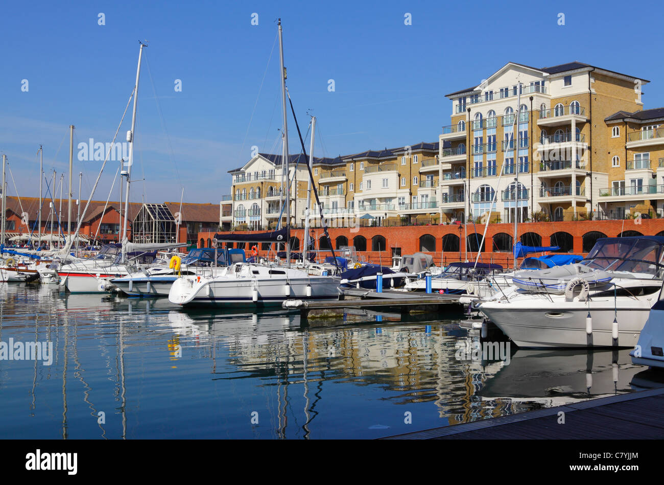 Sovereign Harbour Marina Eastbourne East Sussex England UK GB Stock Photo