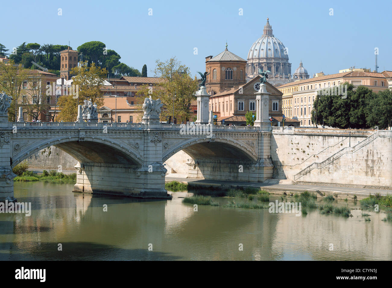 Ponte Vittorio Emanuele II River Tiber Rome Stock Photo - Alamy