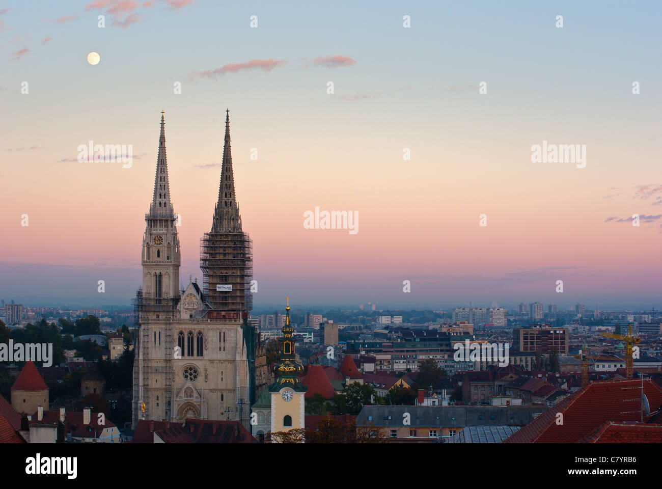Capital of Croatia, The city of Zagreb. Stock Photo
