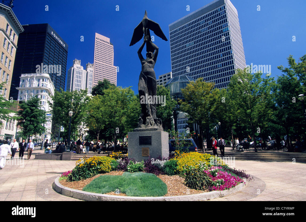 Atlanta. Phoenix Rising Statue Stock Photo Alamy
