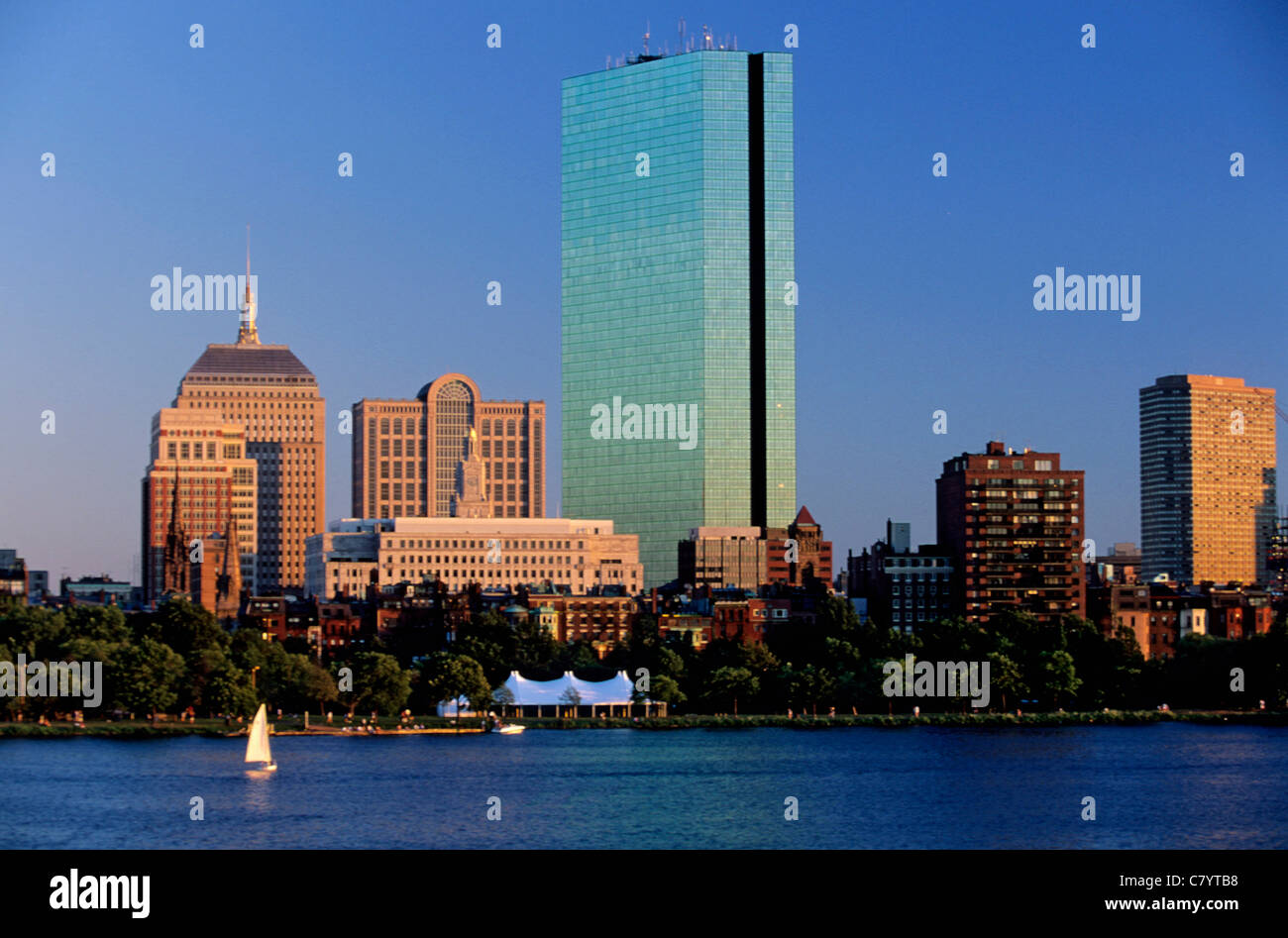 USA, Massachusetts, Boston city skyline Stock Photo