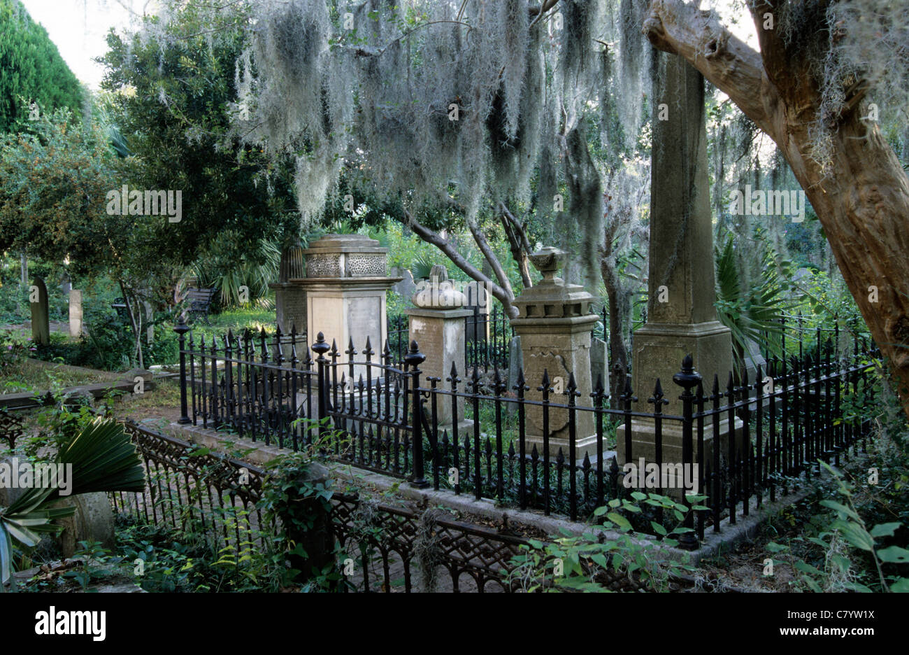 South Carolina, Charleston, Unitarian Church, the old cemetery Stock