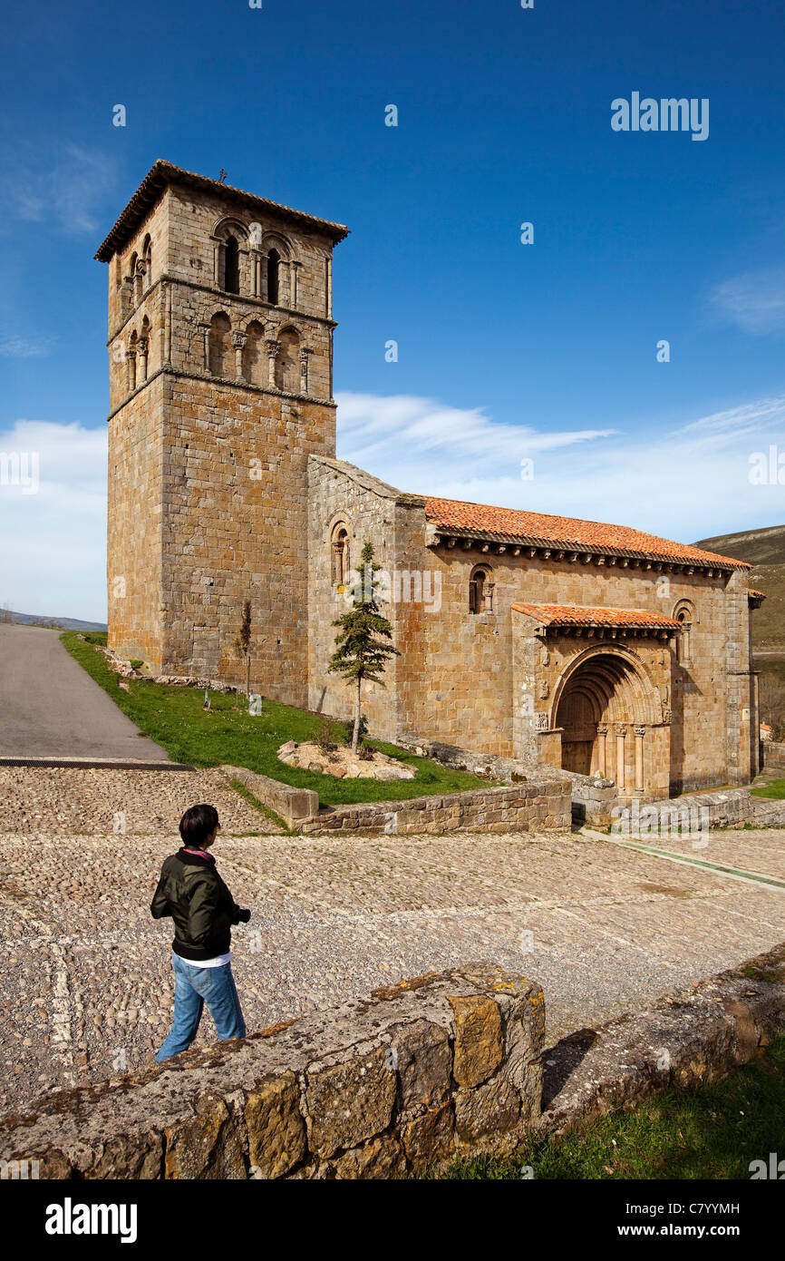 Romanesque church of Cervatos Cantabria Spain Stock Photo