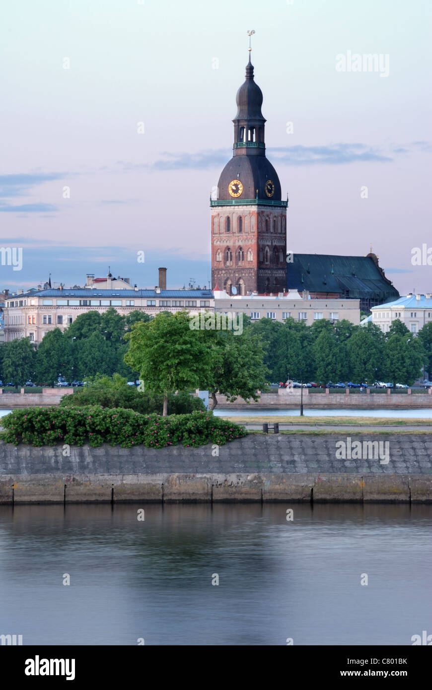 Evening view of Domsky cathedral in Riga, Latvia Stock Photo - Alamy