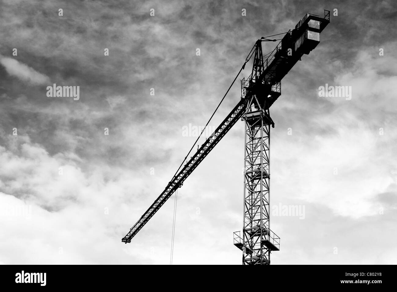 Construction crane work on Black and White Stock Photos & Images - Alamy