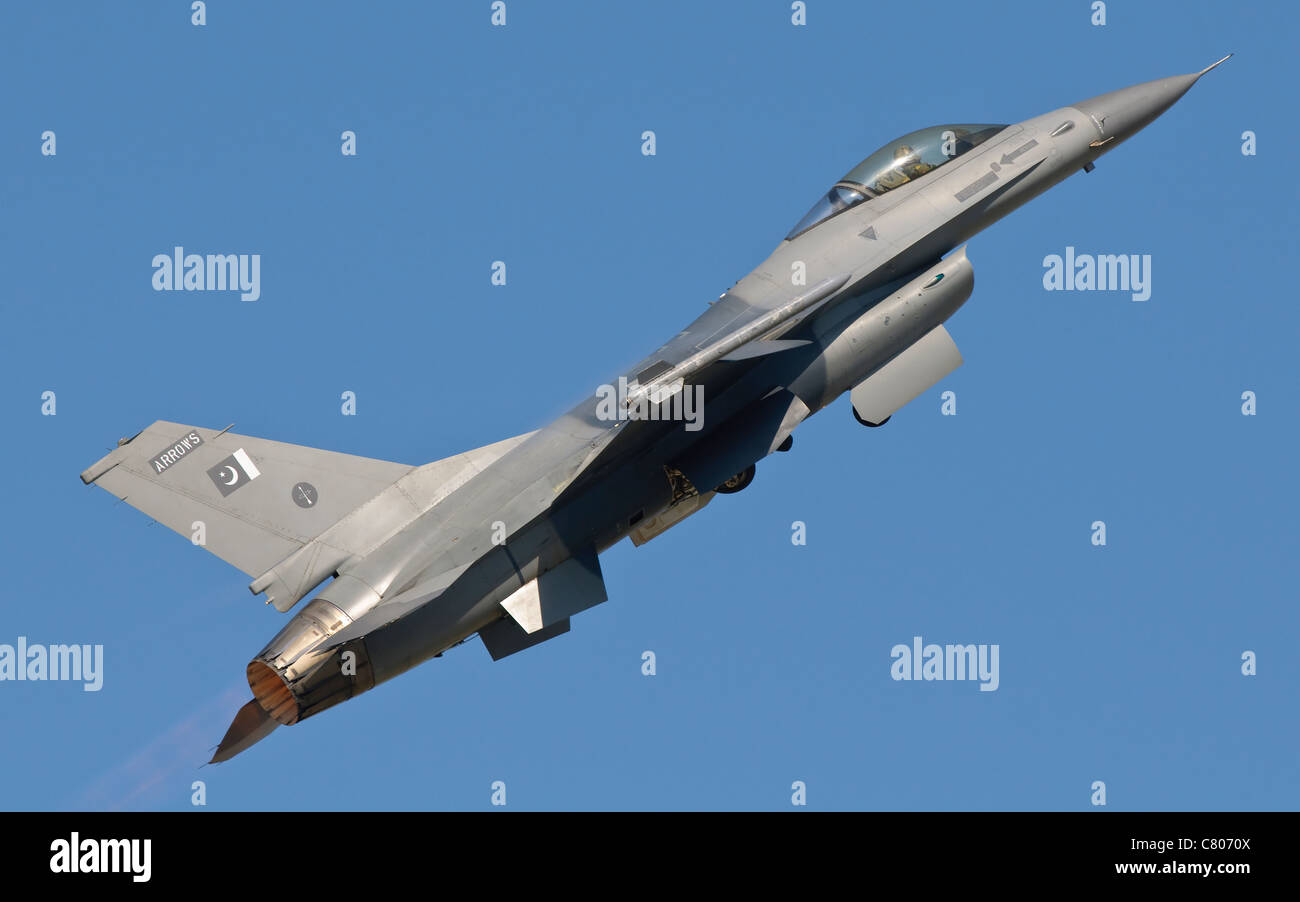 An F-16 of the Pakistan Air Force. Stock Photo