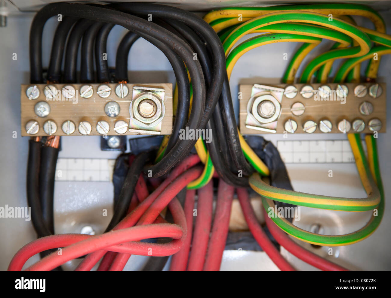 Electricity Mains Fuse, plastic Domestic Connectors Fuse board Stock Photo Alamy