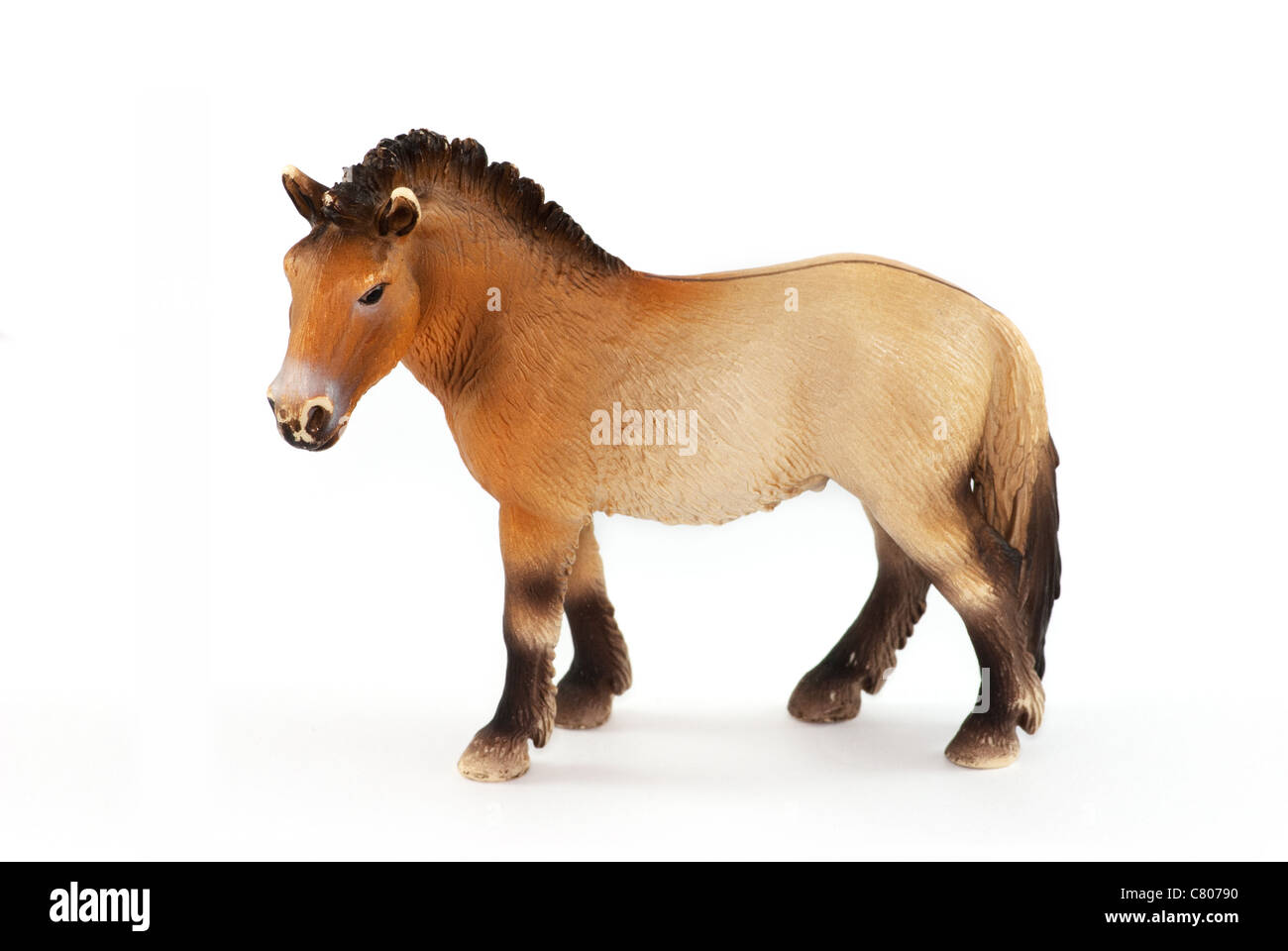 Horse toy on white background Stock Photo