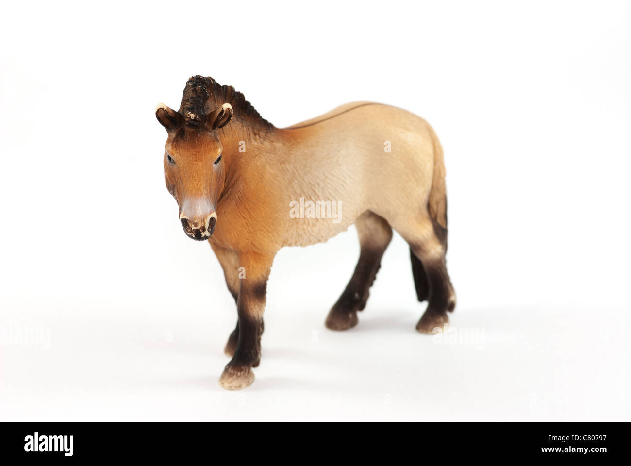 Horse toy on white background Stock Photo