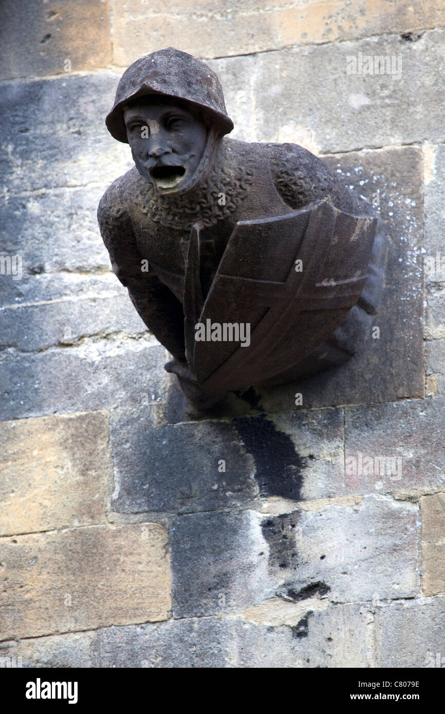 Gargoyle or Grotesque Llandaff Cathedral Cardiff Stock Photo
