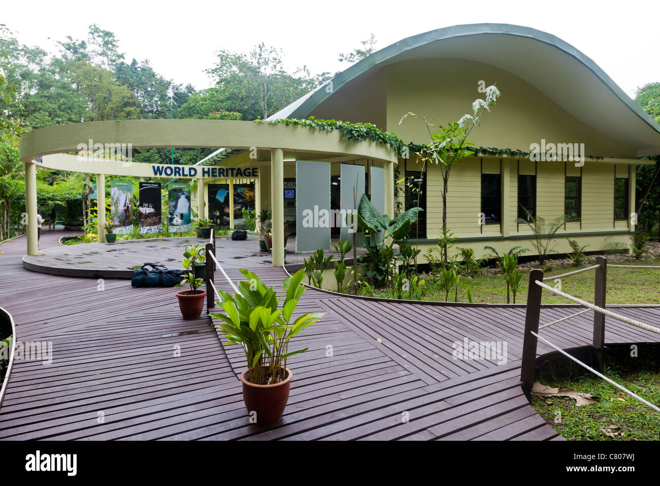 Park Headquarters, Mulu National Park, Sarawak, Malaysian Borneo Stock Photo
