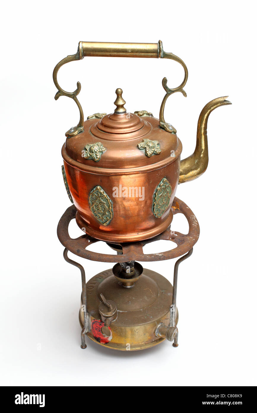 retro teapot gasstove Stock Photo Alamy