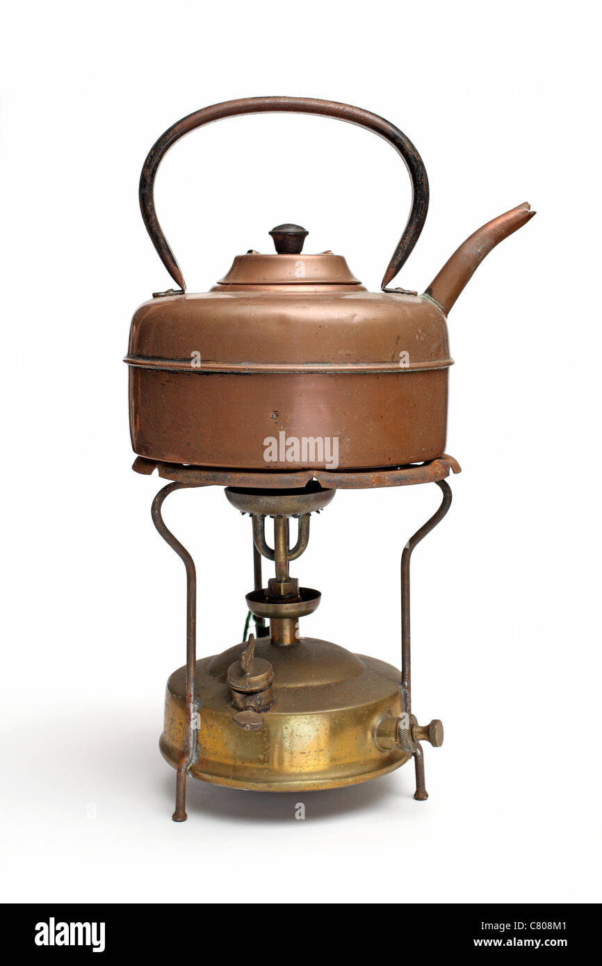 retro teapot gasstove Stock Photo Alamy
