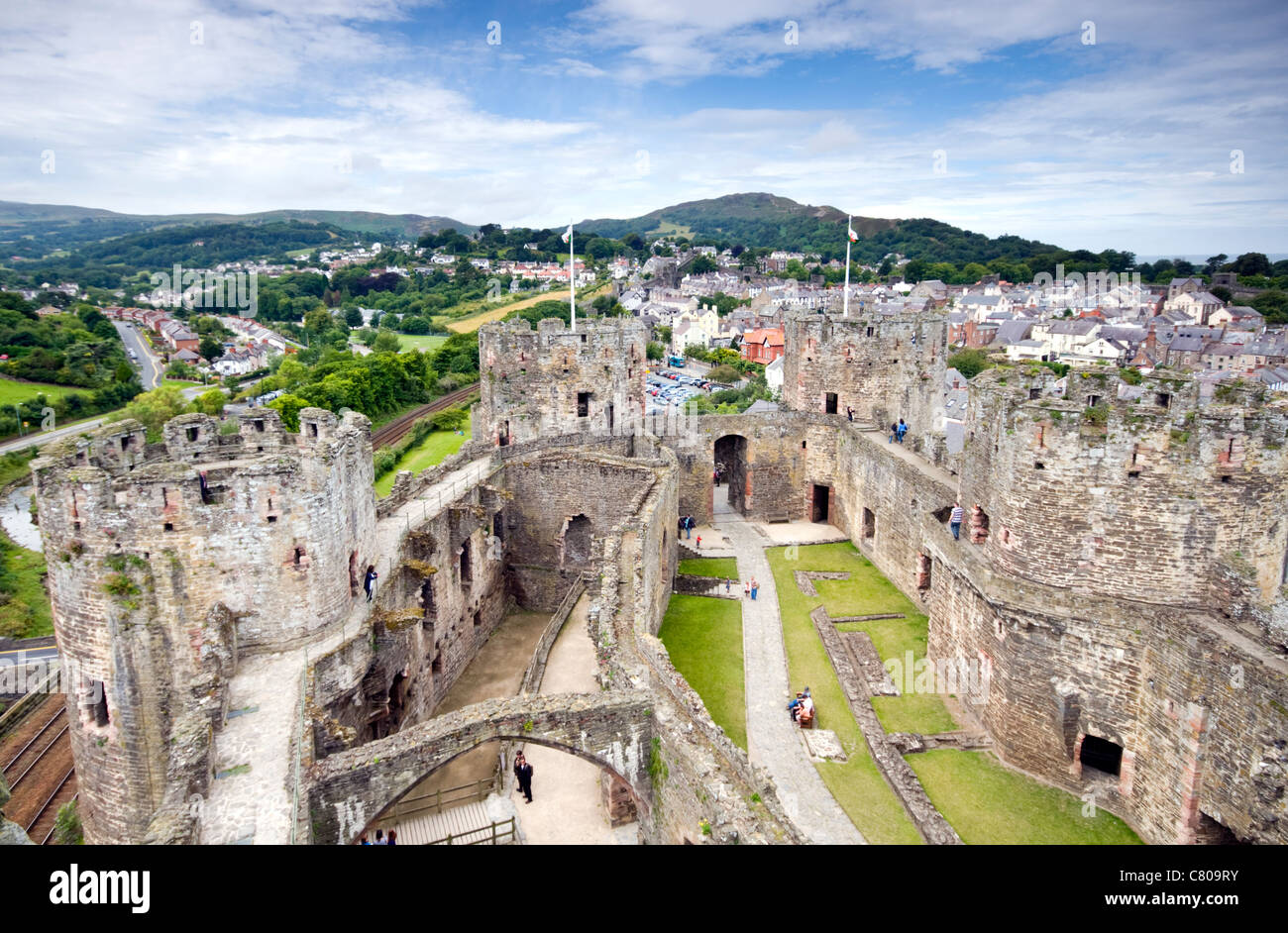 Conwy Castle in Conwy, North Wales Stock Photo