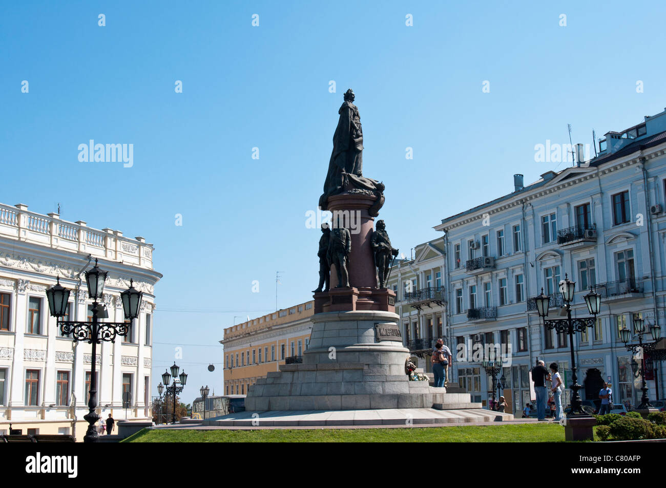 Monument to Russian express Catherine the great in Odessa Ukraine. Stock Photo