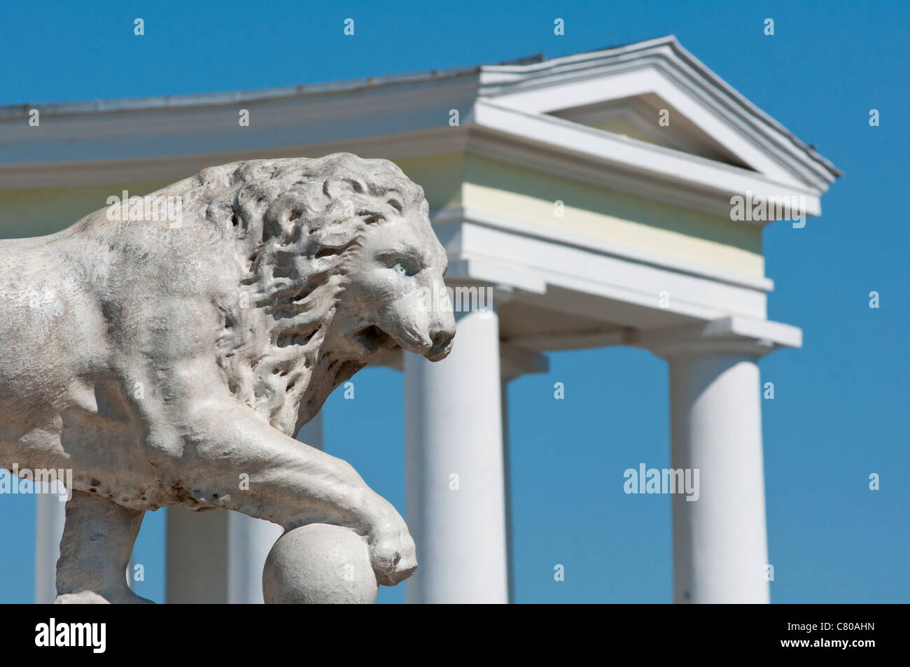 Lion Statue Prymorsky bul Vorontsov Palace Odessa Odessa Ukraine Stock